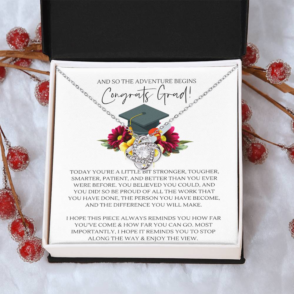 Graduation Gift For Her Graduate Necklace Class Of 2022 Hight School College Graduatio Love Knot Necklace