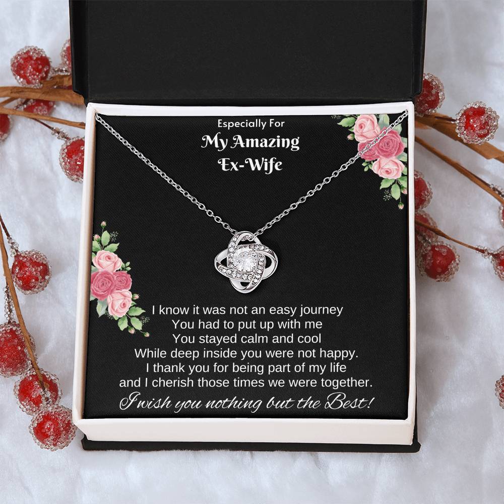 The  Ex-Wife Divorced Departing Gift Former Wife For My Ex Birthday Mother's Day Breakup Gift Friendship P Love Knot Necklace