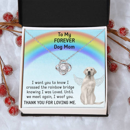 Labrador Retriever Rainbow Bridge Pet Memorial Jewelry Dog Passing Away Gift Passed Dog Gift Sympathy Gift Dog Death Pet Sympathy Gift Love Knot Necklace