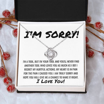 Sorry Apology Necklace 5 Love Knot Necklace