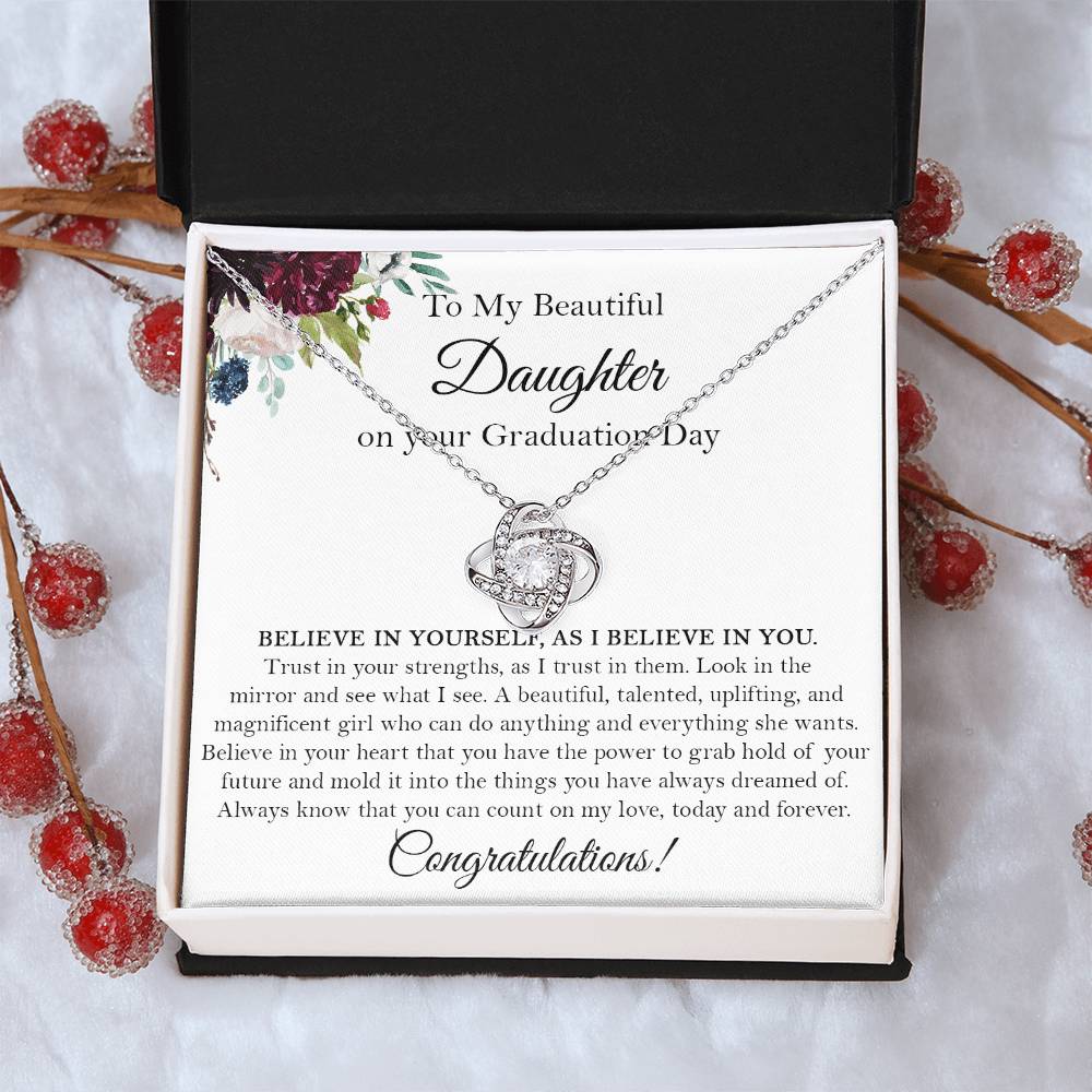 Graduation Gift For Daughter From Mom And Dad High School Masters Degree Graduation Sentimental Graduation Gift For Teenage Girl Love Knot Necklace