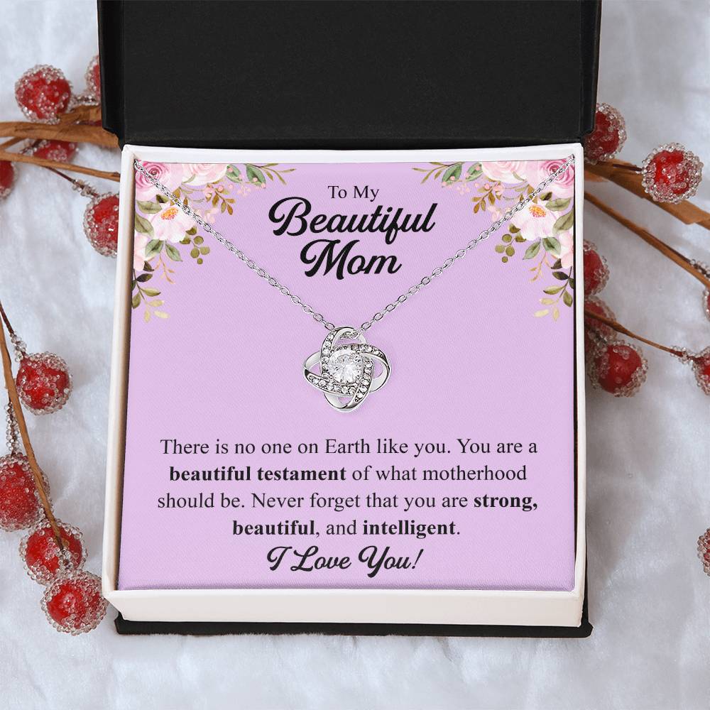 Mothers Day Gift From Daughter Mother Of The Groom Gift From Son Presents For Mom Birthday Sentimental Jewelry Necklace For Mom 1 Love Knot Necklace