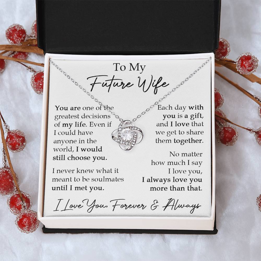 Gift For Future Wife Girlfriend Gift Sentimental Necklace For Her Anniversary Gift Birthday Gift Promise Gift F Love Knot Necklace