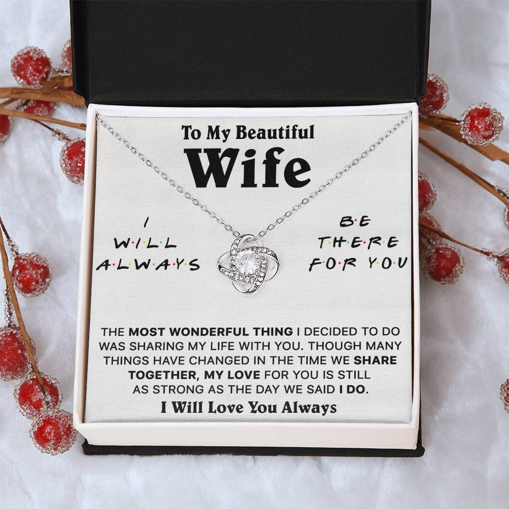 Gift For Wife Lux Be There I Do Love Knot Necklace Love Knot Necklace