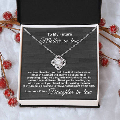 Love Knot Necklace For Mother In Law- Mother's Day Gift For Mother-In-Law Gift For Mother In Law From Daughter In Law 1 Love Knot Necklace