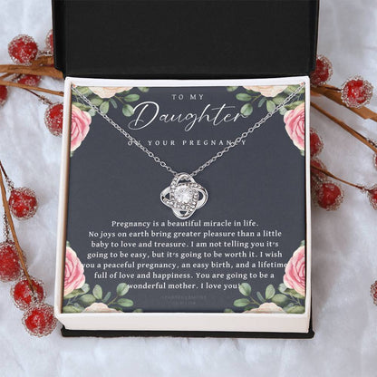 Pregnancy Gift For Daughter Baby Shower Gift Mom To Be Gift Pregnant Daughter Gift From Mom New Mom Expecting Mom Gift Expe Love Knot Necklace