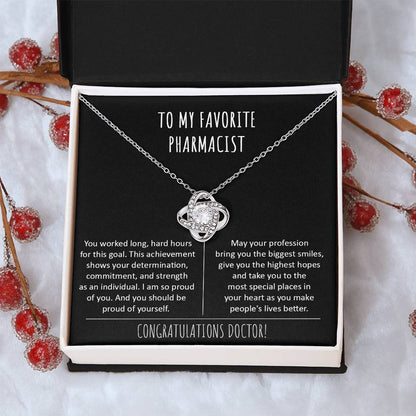 Pharmacist Graduation Gift Doctor Of Pharmacy Gift Pharmacist Doctorate Gift New Phar Love Knot Necklace