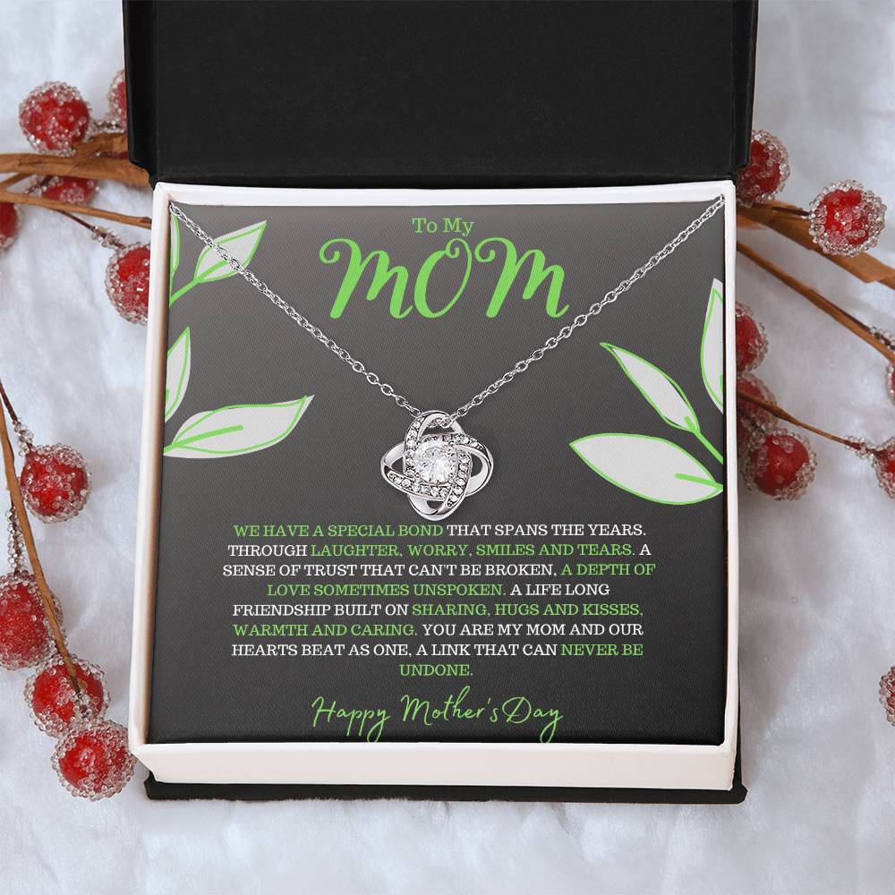 Mother's Day Beautiful Love Knot Necklace With Card Box Love Knot Necklace