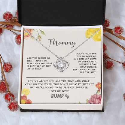 Mommy Are You Ready - Mother's Day Gift Love Knot Necklace