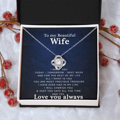 Love You  Love Knot Necklace