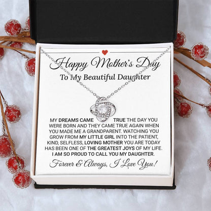 Mother's Day Gift For Daughter 1 Love Knot Necklace