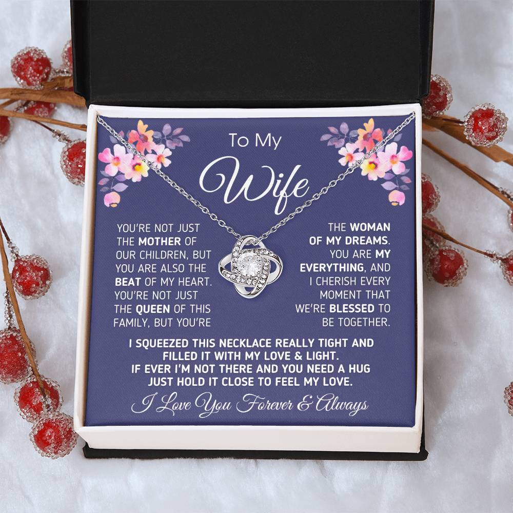 To My Wife Necklace Sentimental Gift For Wife From Husband Wife Birthday Anniversary Gift Love Knot Necklace