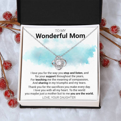 Gift For Mom - Your Support - Love Knot Love Knot Necklace