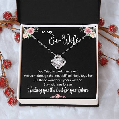 The  Ex-Wife Divorced Departing Gift Former Wife For My Ex Birthday Mother's Day Breakup G Love Knot Necklace