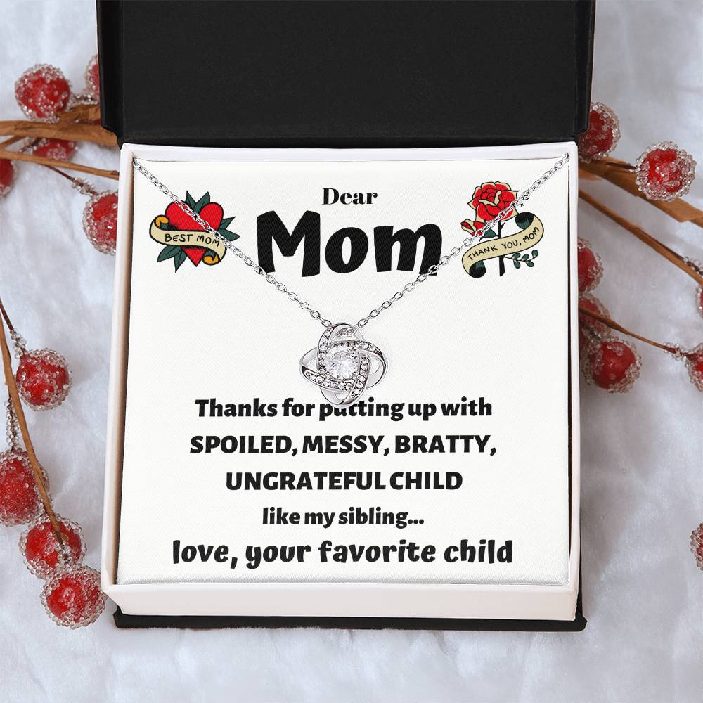 My Sibling Love Knot Necklace