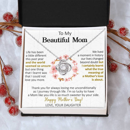 Gift For Mom - True Meaning - Love Knot Love Knot Necklace