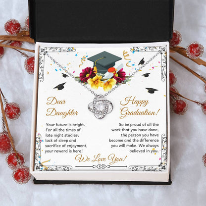 Dear Daughter - Happy Grad Love Knot Necklace