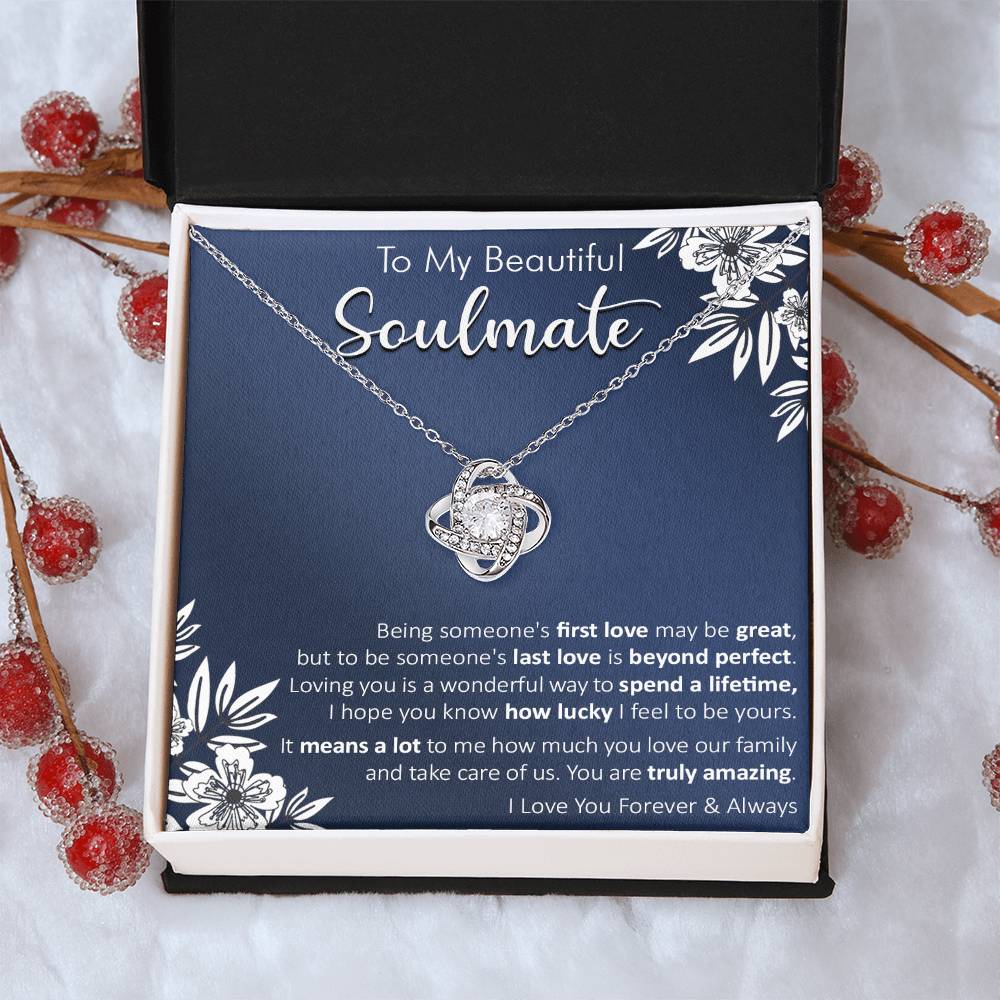 Gift For Your Soulmate - Take Care - Love Knot Love Knot Necklace