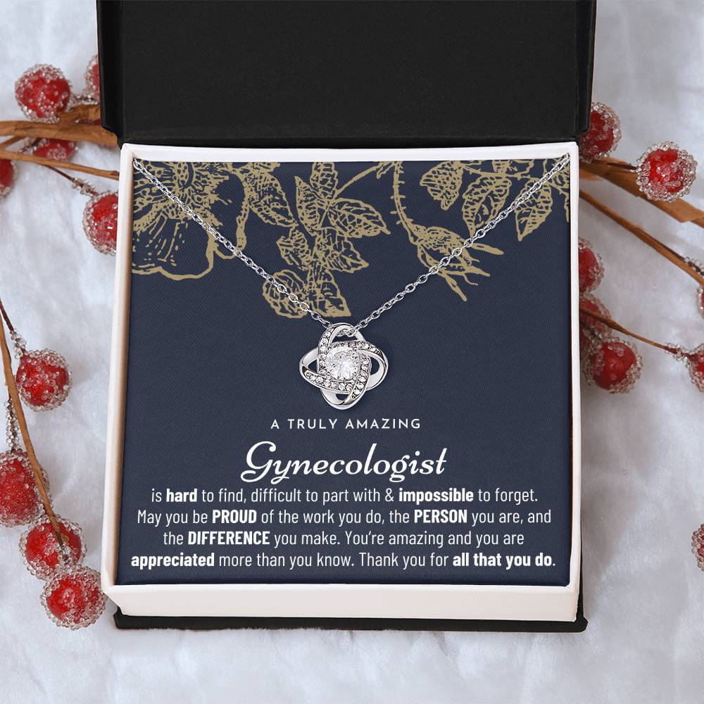 Gift For Gynecologist Gynecologist Gift Gynecologist Appreciation Gift Love Knot Necklace