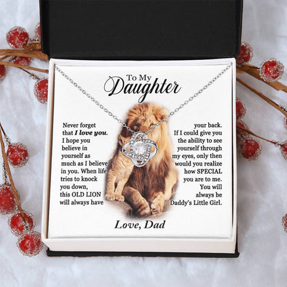 Daughter - Daddy's Little Girl - Love Knot Necklace