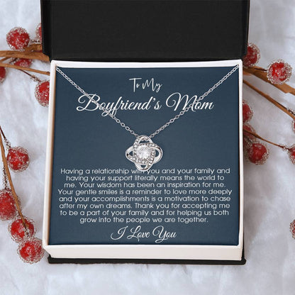 To My Boyfriends Mom Gift Gift For Boyfriend's Mom Boyfriend's Mom Birthday Mom Of Boyfriend Gift Mother's Day Gift For Boyfriend's Mom Love Knot Necklace
