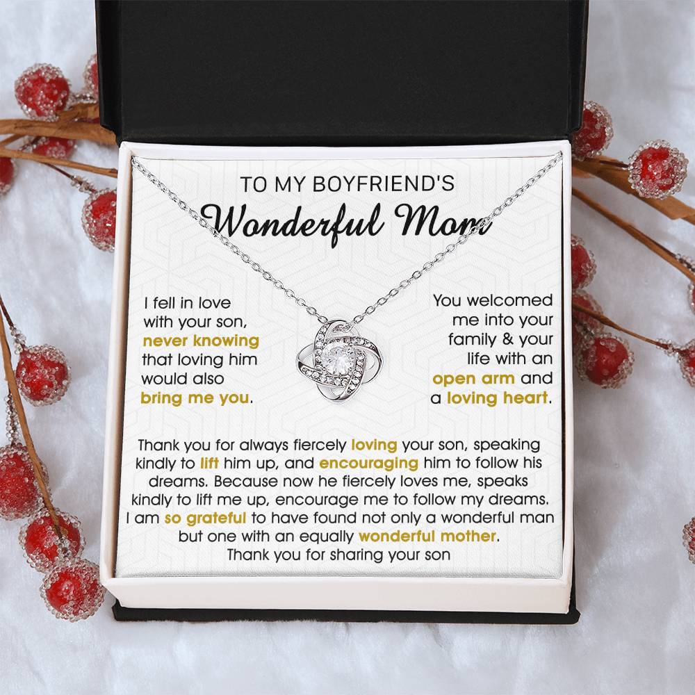 Gift For Boyfriend's Mom Bring Welcomed Fiercely Love Knot Necklace Love Knot Necklace