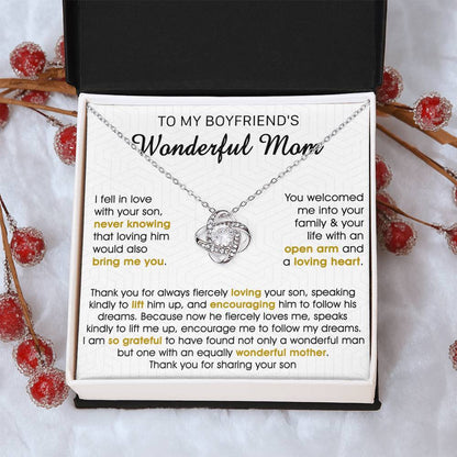 Gift For Boyfriend's Mom Bring Welcomed Fiercely Love Knot Necklace Love Knot Necklace