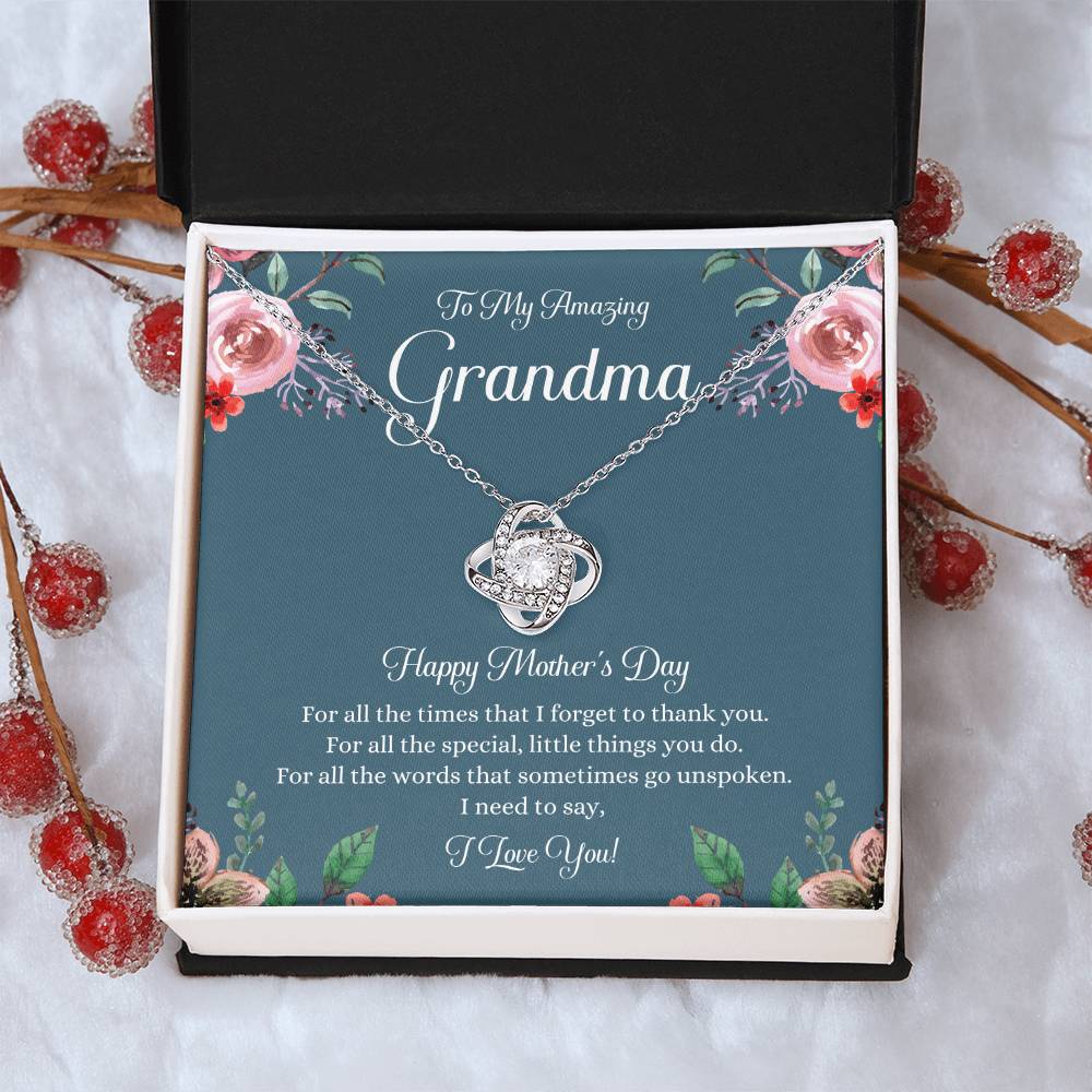 Mothers Day Gift For Grandma Grandma Mothers Day Gift Grandma Necklace Gift On Mothers Day Mothers Day Jewelry For Grandma Love Knot Necklace