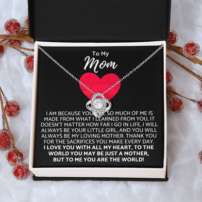 Premium Mother's Day Necklace Customize Gift For Your Loving Mom! ?? 3 Love Knot Necklace