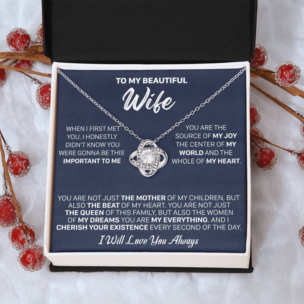 Gift For Wife My Joy The Mother Love Knot Necklace Love Knot Necklace
