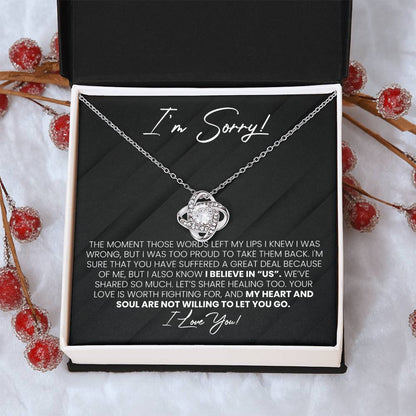 I'm Sorry Love Knot Necklace