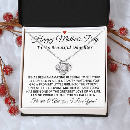 Mother's Day Gift For Daughter Love Knot Necklace