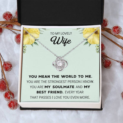 Silver Small Heart Cubic Zirconia Pendant Necklace Gift For Wife Sentimental Gifts For Mothers Day Gift For Wife Wife Anniversary Birthday Love Knot Necklace