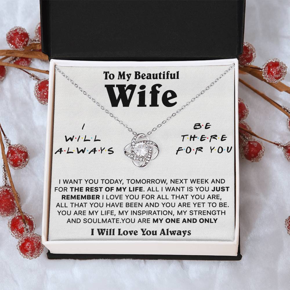 Gift For Wife Lux Be There The Rest Love Knot Necklace Love Knot Necklace