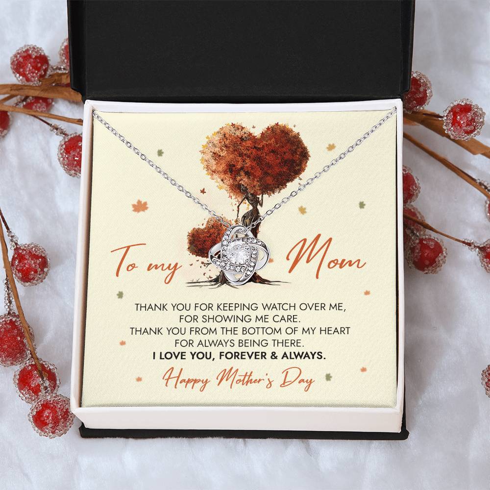 To My Mom Necklace Mother's Day Gift For Mom Thank You Mom Jewelry Gift Love Knot Necklace