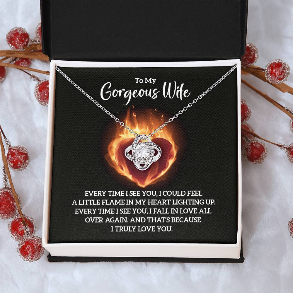 To My Wife Necklace Anniversary Gift For Wife Gift For Wife Wife Necklace Wife Birthday Gift Valentines Day Gift For Wife Love Knot Necklace