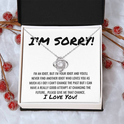 Sorry Apology Necklace 8 Love Knot Necklace