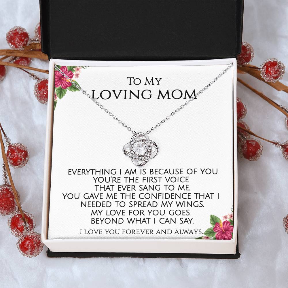 To My Loving Mom Necklace 1 Love Knot Necklace