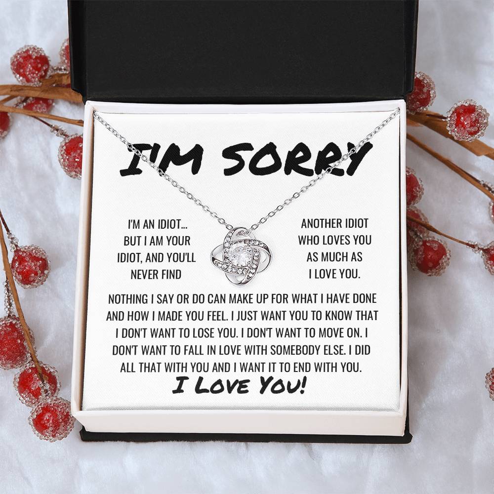 Sorry Apology Love Knot Necklace