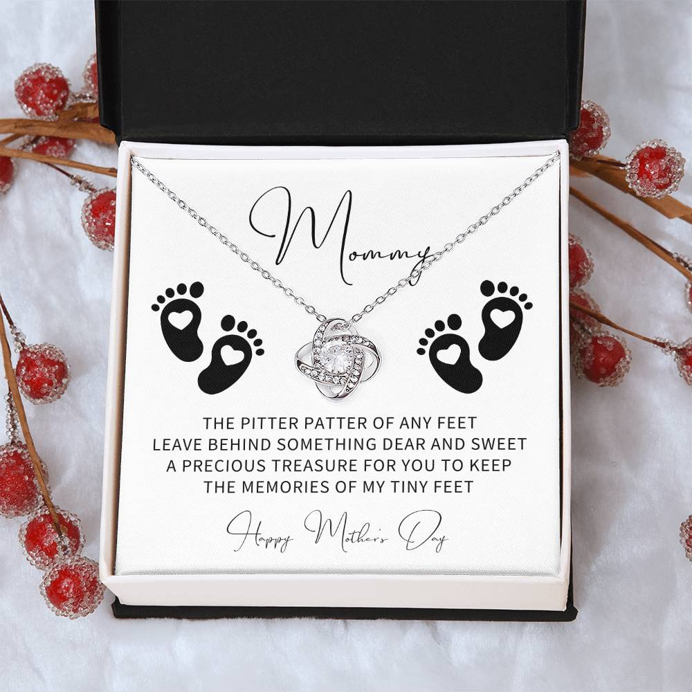 Mothers Day Gift From Baby Pregnant Wife Gift New Mom Gift From Husband Mommy To Be Gift First Time Mom Gifts 1St Mothers Day Gift Love Knot Necklace