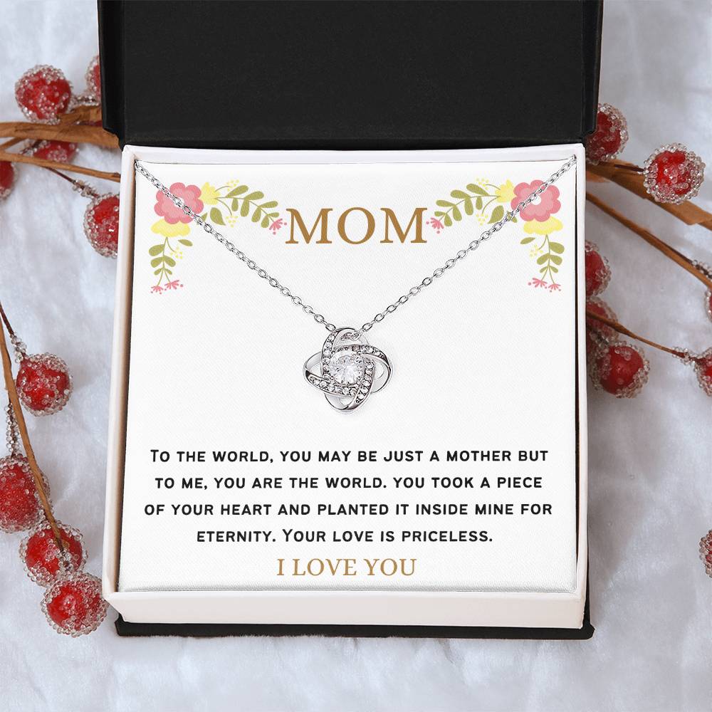 Eternity Mom Love Necklace Love Knot Necklace