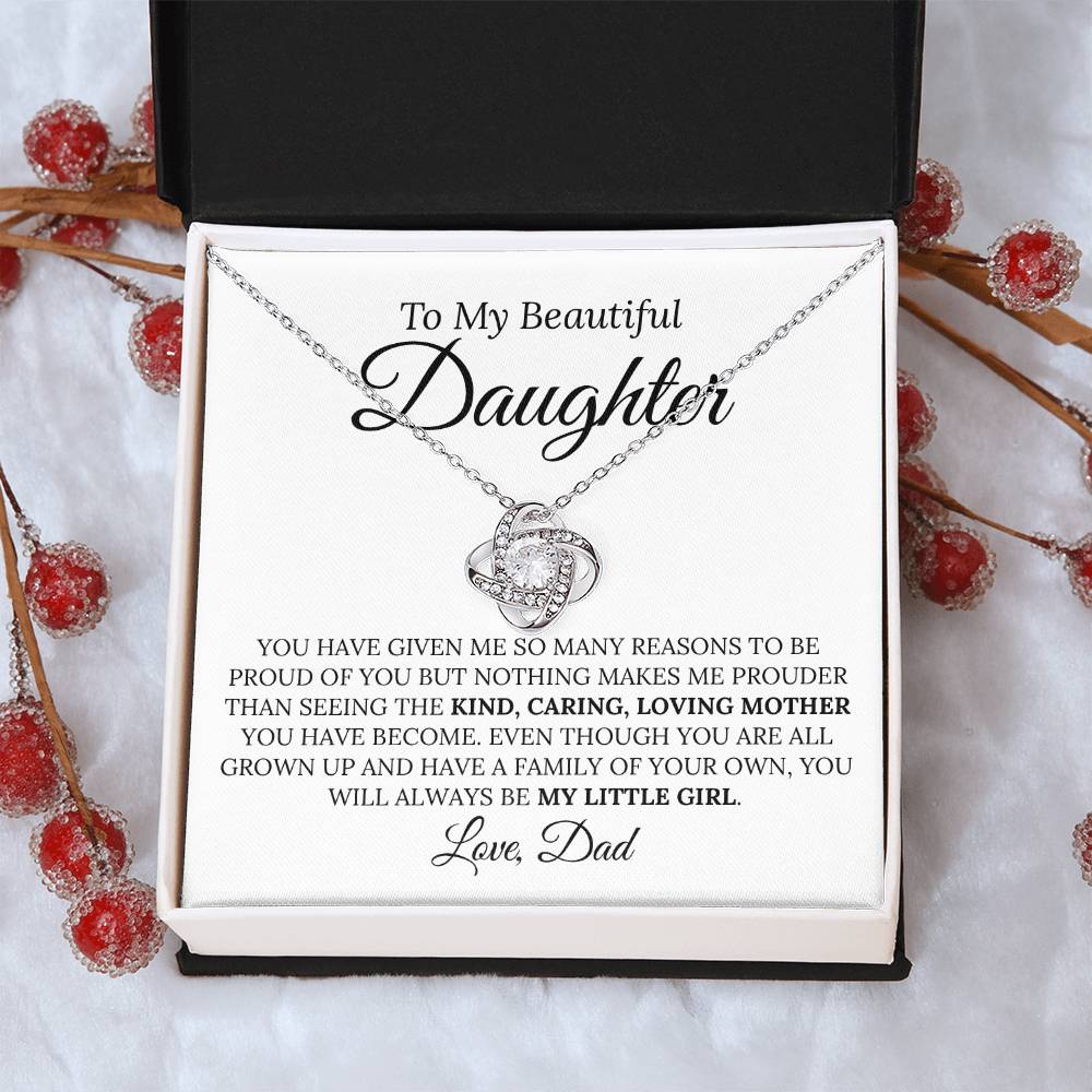 Heartfelt Mother's Day Gift For Daughter 2 Love Knot Necklace