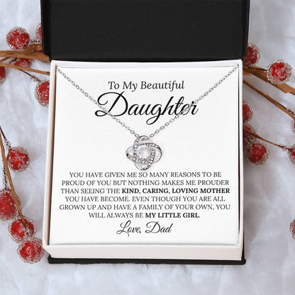 Heartfelt Mother's Day Gift For Daughter 2 Love Knot Necklace