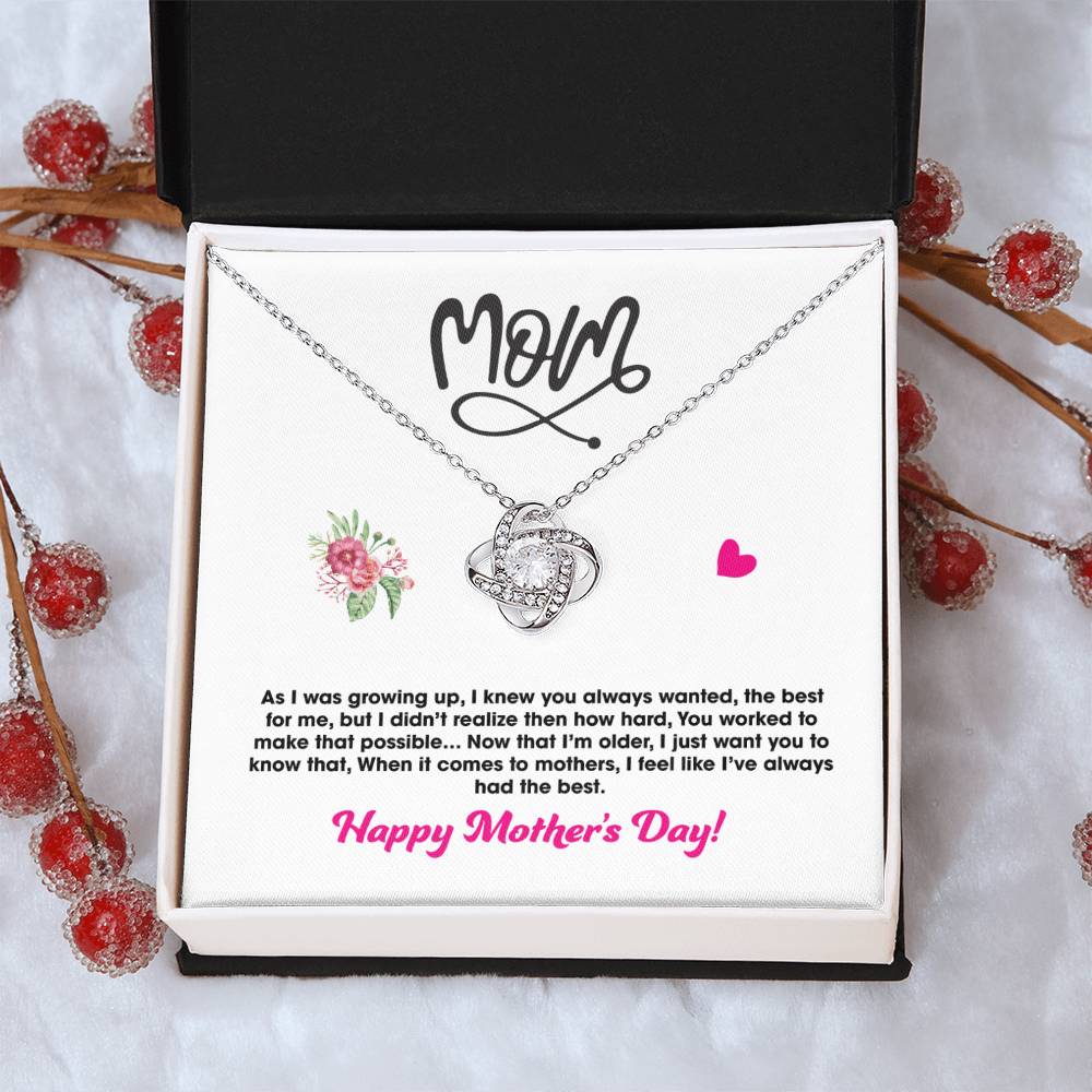 Gift For Mom - Love Knot Necklace 2 Love Knot Necklace