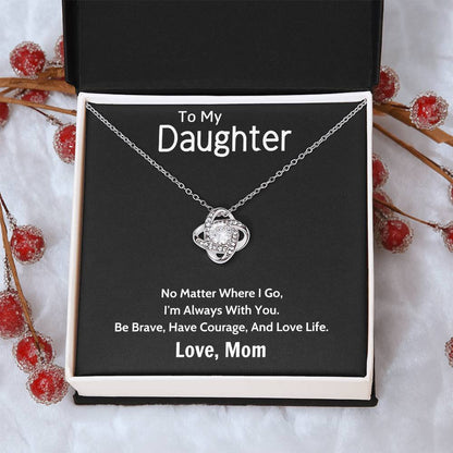 Gift For Daughter From Mom Daughter Mother Necklace Daughter Gift From Mom To My Daughter Daughters Birthday Unique Grown Up Daughter Love Knot Necklace