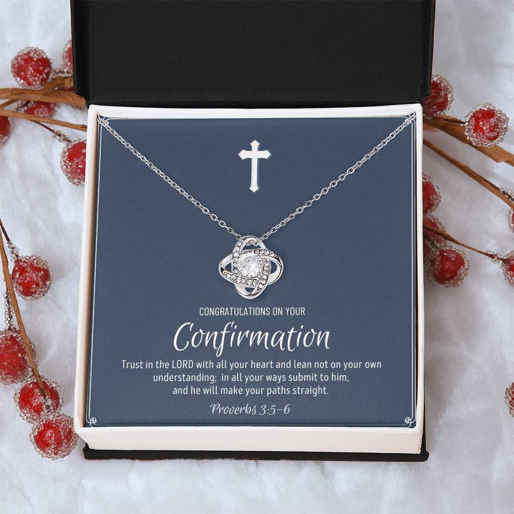 Confirmation Gift For Girls Confirmation Granddaughter Love Knot Necklace Confirmation Gift Ideas For Girls Catholic Confirmation Gift Love Knot Necklace