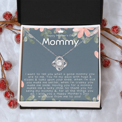 Mothers Day Gifts From Baby 1St Time Mothers Day Gift Mothers Day Necklace Gifts First Time Mom Mothers Day Gift From Baby - Love Knot Necklace