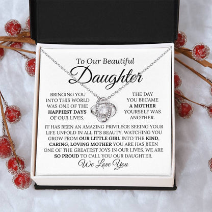 Heartfelt Mother's Day Gift For Daughter v1 - Love Knot Necklace