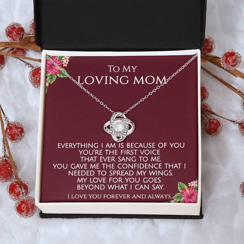 To My Loving Mom Necklace Love Knot Necklace