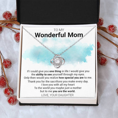 Gift For Mom - All My Heart - Love Knot Love Knot Necklace